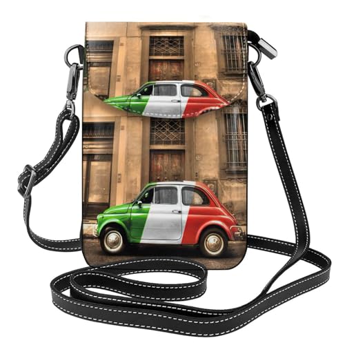 ASFgda Schöne kleine Kuriertasche für Damen mit italienischem Druck, mit Kreditkartenschlitz, mobile Geldbörse ASFgda Schöne kleine Kuriertasche für Damen mit italienischem Druck, mit Kreditkartenschlitz, mobile Geldbörse von ASFgda