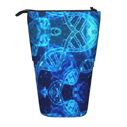 ASFgda Stehendes Federmäppchen mit DNA-Kette, Fotodruck, Teleskop-Stifttasche, tragbarer Stifthalter, Aufbewahrungs-Kosmetiktasche ASFgda Stehendes Federmäppchen mit DNA-Kette, Fotodruck, Teleskop-Stifttasche, tragbarer Stifthalter, Aufbewahrungs-Kosmetiktasche von ASFgda