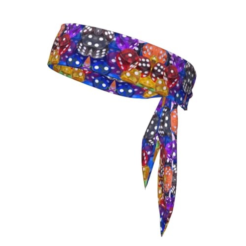 Doppelseitiges Spielwürfel-Set, bedrucktes Bandana für Damen und Herren, für Fußball, Yoga, Fitness, Ninja-Stirnband Doppelseitiges Spielwürfel-Set, bedrucktes Bandana für Damen und Herren, für Fußball, Yoga, Fitness, Ninja-Stirnband von ASFgda