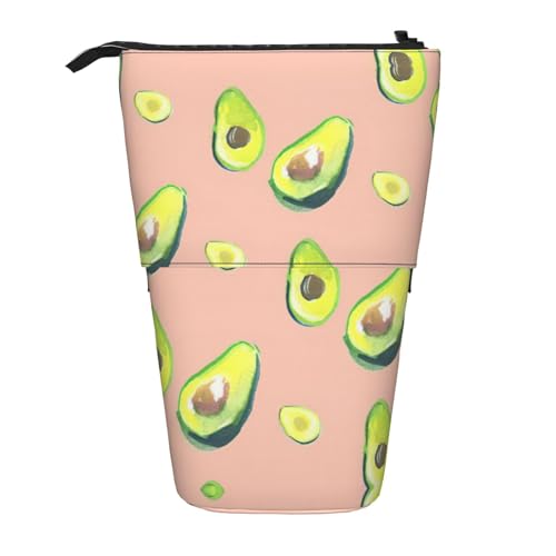 Federmäppchen mit vielen Avocado-Bildern, Teleskop-Stifttasche, tragbarer Stifthalter, Aufbewahrungs-Kosmetiktasche Federmäppchen mit vielen Avocado-Bildern, Teleskop-Stifttasche, tragbarer Stifthalter, Aufbewahrungs-Kosmetiktasche von ASFgda