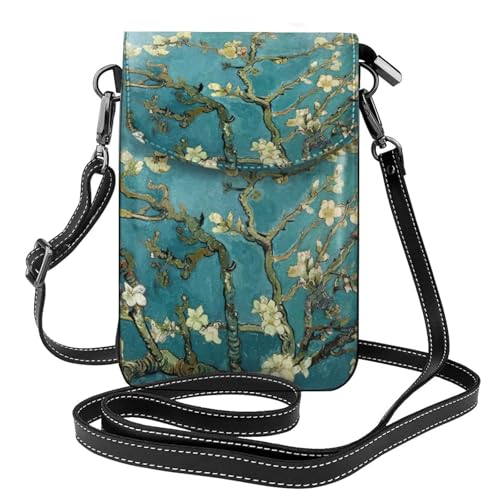 Kleine Kuriertasche für Damen, Motiv: Mandelblüten, bedruckt, mit Kreditkartenschlitz, mobile Geldbörse Kleine Kuriertasche für Damen, Motiv: Mandelblüten, bedruckt, mit Kreditkartenschlitz, mobile Geldbörse von ASFgda