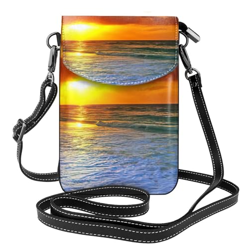 Kleine Kuriertasche für Damen, mit Strandmotiv und Sonnenuntergang, mit Kreditkartenschlitz Kleine Kuriertasche für Damen, mit Strandmotiv und Sonnenuntergang, mit Kreditkartenschlitz von ASFgda