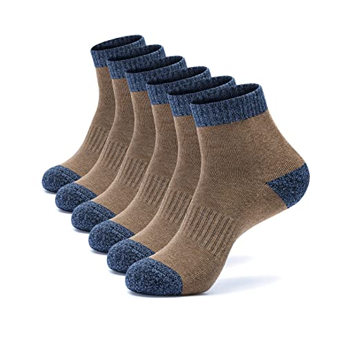 ASGJKAM Quarter Socken Herren 6 Paar (43-46, Khaki) von ASGJKAM