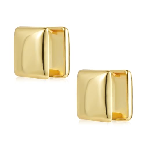 Creolen Eckig Gold Ohrringe Damen, 14K Vergoldet Knorpel Huggie Ohrringe Geometrie Quadratische Gold 925 Creolen Breit Klobig Eckigförmige Ohrringe Leicht Breit Dick Eckig Creolen Gold Kleine Damen Creolen Eckig Gold Ohrringe Damen, 14K Vergoldet Knorpel Huggie Ohrringe Geometrie Quadratische Gold 925 Creolen Breit Klobig Eckigförmige Ohrringe Leicht Breit Dick Eckig Creolen Gold Kleine Damen von ASH'S CHOICE