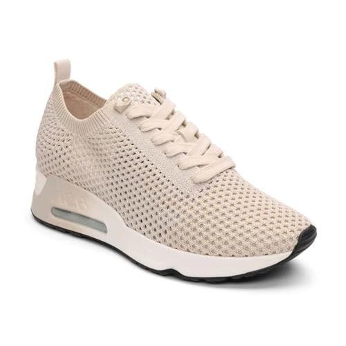 ASH Damen Laika Metallic Knit Sneaker Mode Leichte Komfort Schuhe mit atmungsaktivem Design, Talc, 8.5-9 von ASH
