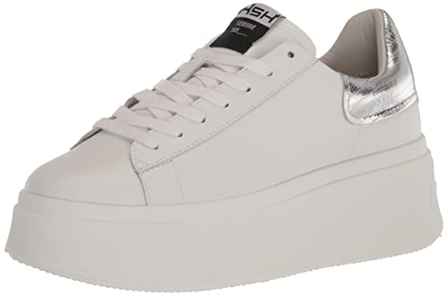 ASH Damen Moby Sneaker, Weiß/Silber, 38 EU von ASH