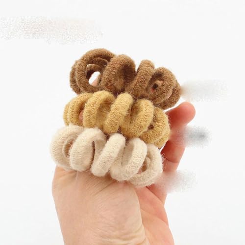 3 Stück hübsches, glitzerndes, dickes Telefondraht-elastisches Haarband, glänzendes Spiralkabel, Stretch-Gummiband, um schweres Haar an Ort und Stelle zu halten – Garn-Gelb 3 Stück hübsches, glitzerndes, dickes Telefondraht-elastisches Haarband, glänzendes Spiralkabel, Stretch-Gummiband, um schweres Haar an Ort und Stelle zu halten – Garn-Gelb von ASHAON
