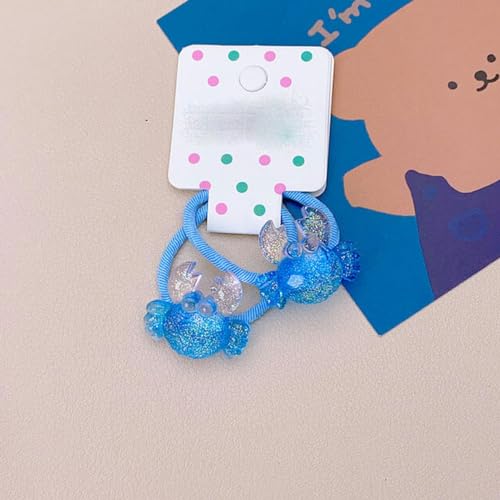 Kinder Pailletten Floral Elastische Haarbänder Gummiband Haargummi Prinzessin Haarseil Kopfbedeckung Mädchen Kinder Haarschmuck-Krabbe von ASHAON