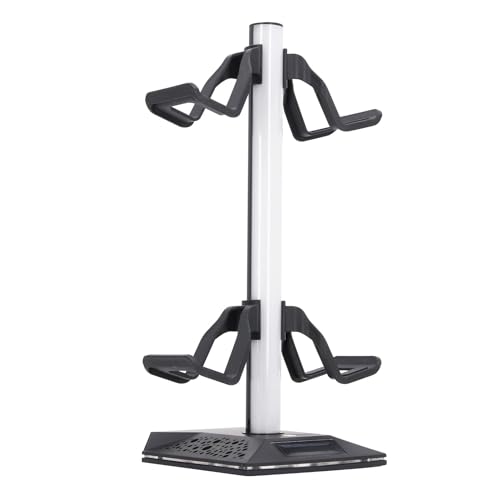 Controller-Ständer 2 Ebenen mit Kabel-Organizer für Schreibtisch, Game-Controller-Ständer, 10 RGB-Lichtmodi, Desktop-Gaming-Controller-Headset-Halter mit 2 USB-Typ-C-Anschlüssen von ASHATA