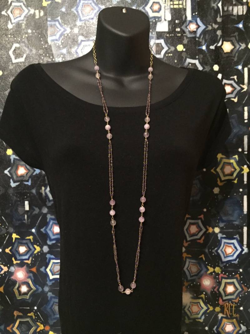 Amethyst Perlen Halskette von ASHDesignStudio