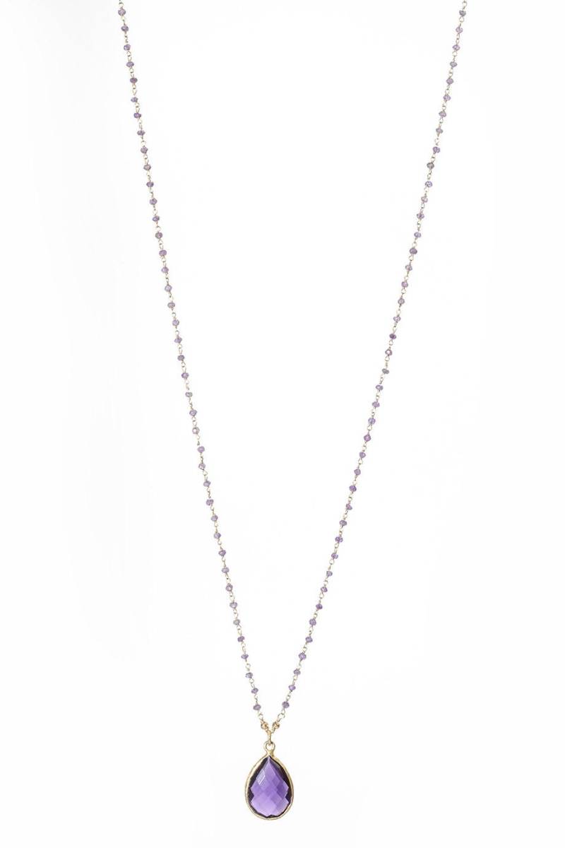 Amethyst Versente Halskette Mit Amethyst-Anhänger von ASHDesignStudio