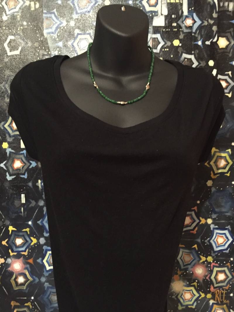 Facettierte Grüne Onyx Mit Sterling Silber Akzenten von ASHDesignStudio