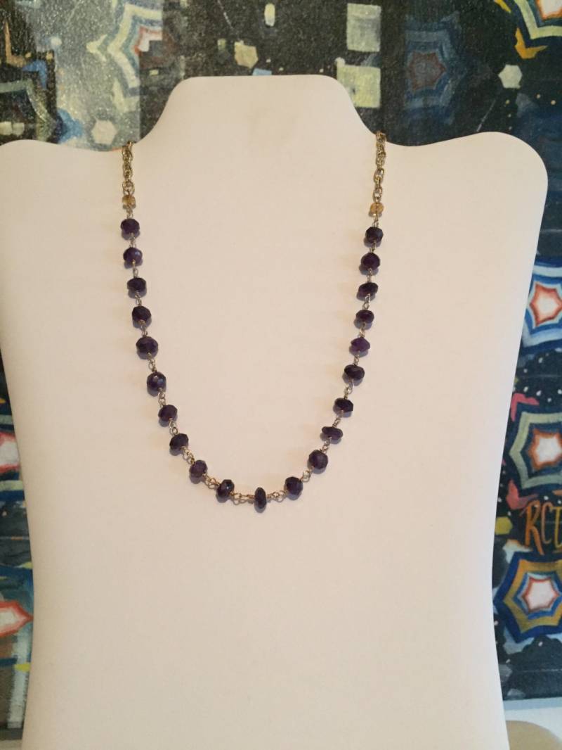 Facettierten Amethyst Strang von ASHDesignStudio
