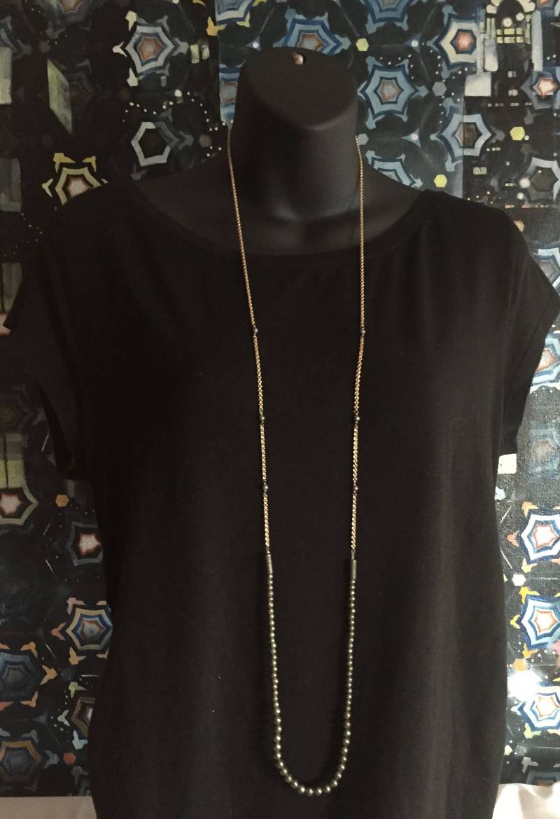 Pyrit-Rounds Auf Goldkette von ASHDesignStudio