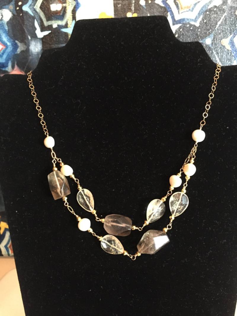 Rauchquarz, Rutilquarz Und Perlen von ASHDesignStudio