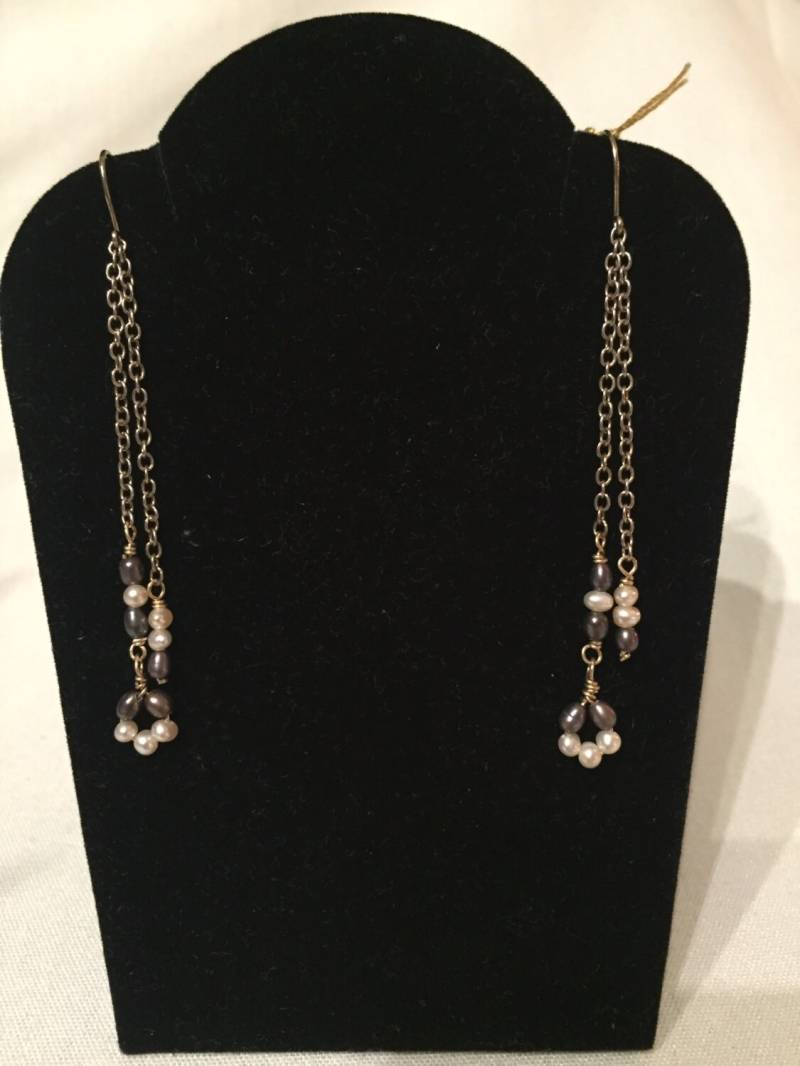 Rosa Und Lila Perle Dangler von ASHDesignStudio