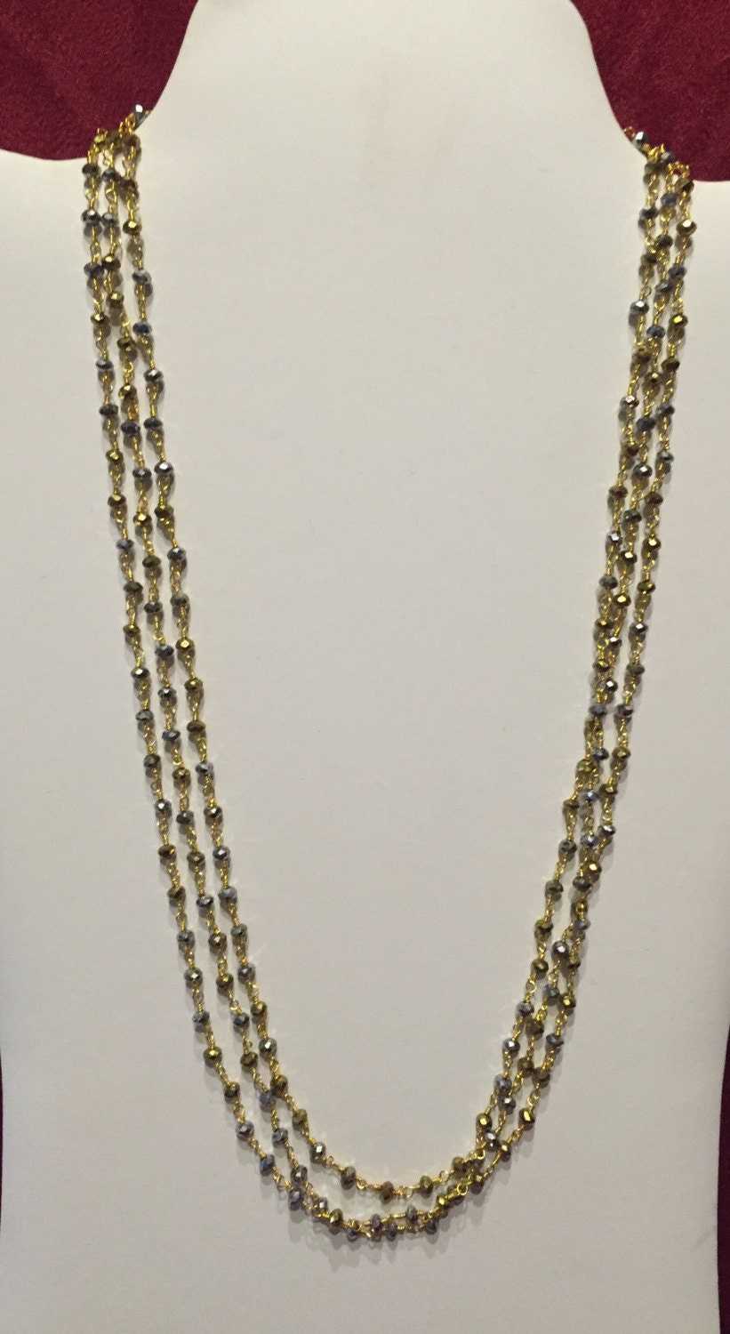 Silber Pyrit Mit Gold Draht Gewickelt Dreifach Strand Silber Pyrit Mit Gold Draht Gewickelt Dreifach Strand von ASHDesignStudio