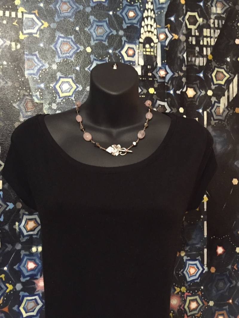 Süße Rosa Quarz, Pyrit Und Silberfolie von ASHDesignStudio