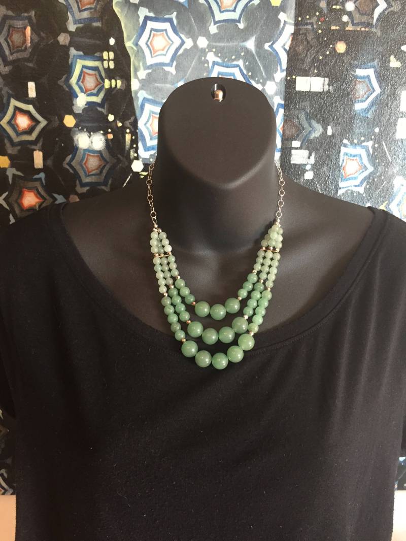 Triple-strang Graduierte Aventurin Kugel von ASHDesignStudio