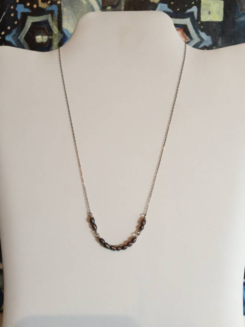 Zarte Lila Perle Halskette von ASHDesignStudio