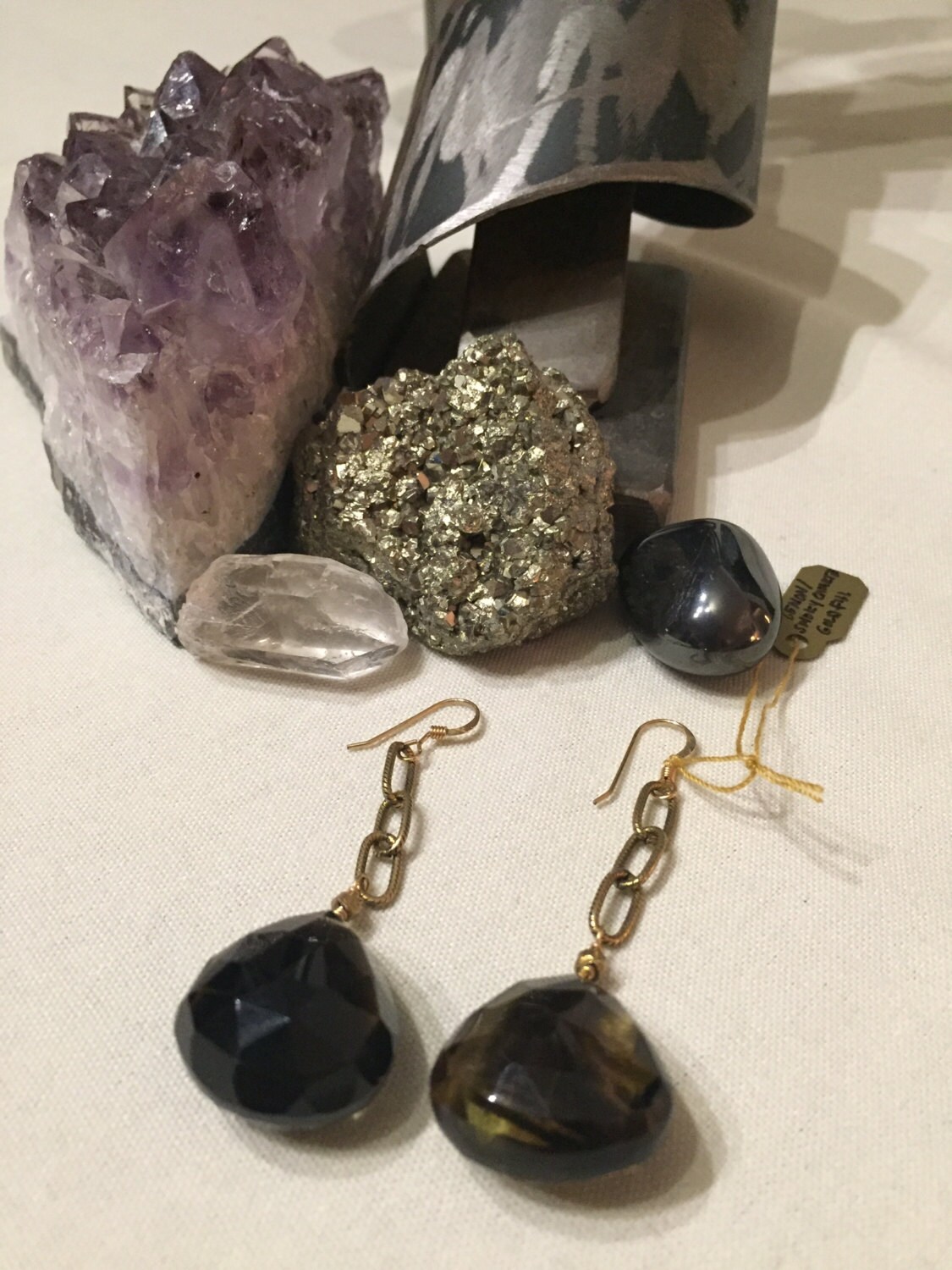 Zitrone Und Smokey Quartz Tropfen Zitrone Und Smokey Quartz Tropfen von ASHDesignStudio