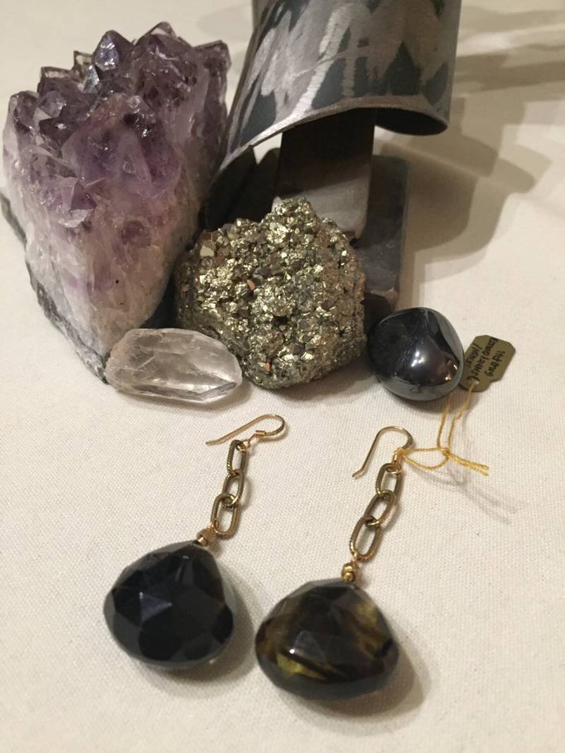 Zitrone Und Smokey Quartz Tropfen von ASHDesignStudio