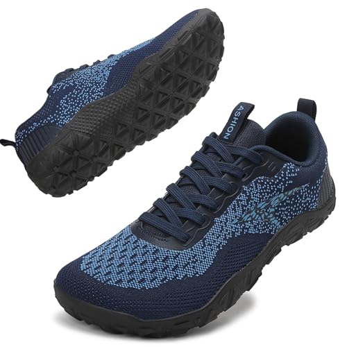 ASHION Turnschuhe Herren Laufschuhe Sportschuhe Sneaker Herren Straßenlaufschuhe Outdoor Traillaufschuhe Barfußschuhe, Blau, 43 EU von ASHION