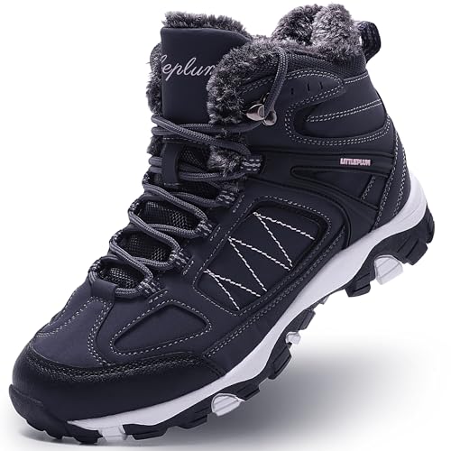 ASHION Damen Winterstiefel Winterschuhe Stiefel Stiefeletten Gefütterte Schneestiefel Wandern Boots Draussen 36-42,Dark Blau 37 EU von ASHION