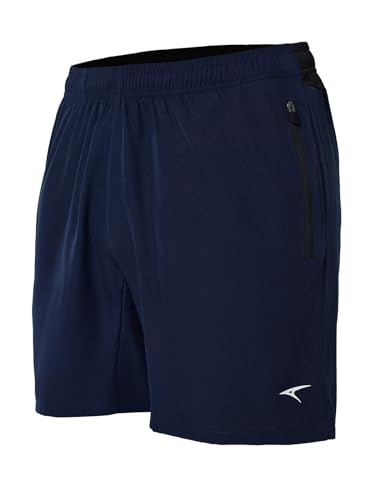 ASHION Herren Leichte Laufhose Elastischer Bund Sommer Trainingshorts und Laufshorts Workout Fitness Kurze E - Navyblau, Large ASHION Herren Leichte Laufhose Elastischer Bund Sommer Trainingshorts und Laufshorts Workout Fitness Kurze E - Navyblau, Large von ASHION