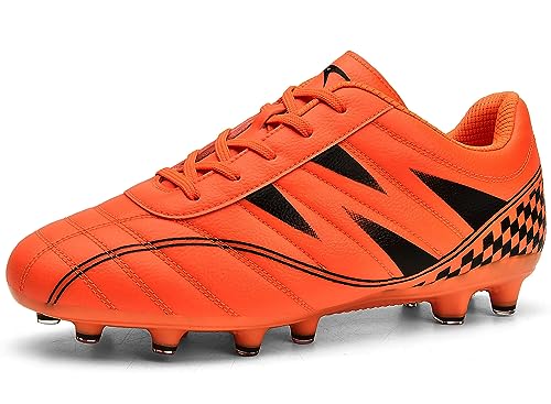 ASHION Jungen Fußballschuh Kinder Footballschuhe Outdoor Athletic Soccer Schuhe,Orange,37 EU von ASHION