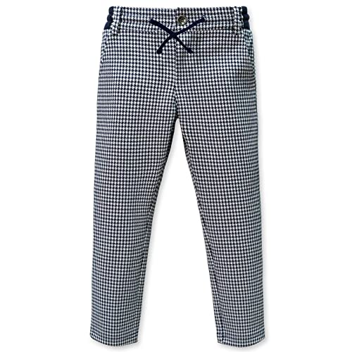 ASHION Jungen Kleid Hose Verstellbare Taille Plaid Hosen Slim Fit Stretch Hosen Skinny Chinos Hosen Blau 11-12 von ASHION