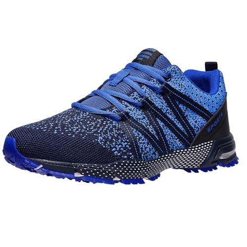 ASHION Sneaker Herren Sportschuhe Laufschuhe Turnschuhe Leichtgewichts Atmungsaktiv Freizeit Straßenlaufschuhe, Blau,45 EU von ASHION
