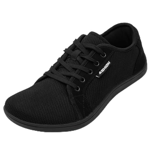 ASHION Unisex Herren Barfußschuhe Minimalistische Barfuss Schuhe Damen Outdoor Trail Running Walking Schuhe,Schwarz 37 EU von ASHION