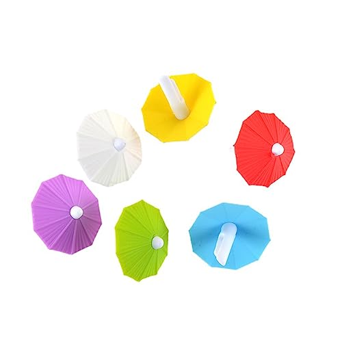 ASHLUYAK Weinglas-Aufkleber, Lebensmittelqualität, Silikon, Weinglas-Identifikator, Cocktail-Etikett, Partybecher-Aufkleber-Set, 6 Stück von ASHLUYAK