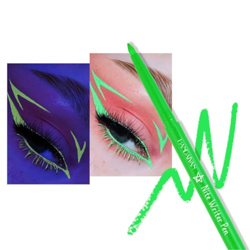 Halloween Party Eyeliner Wasserdichter Fluoreszierender Eyeliner Stift Helle Farben Langlebig Wischfest Leuchtender Flüssiger Eyeliner von ASHLUYAK