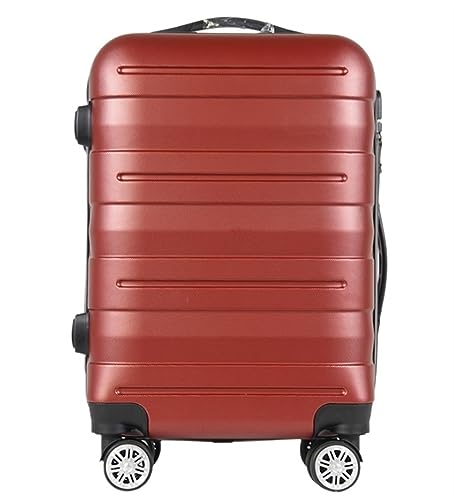 ASHSDI Koffer Reisekoffer Trolley Aufgegebenes Hardside-Gepäck Mit 4 Spinnerrädern, Leichter Koffer Für Männer Und Frauen Boardcase Handgepäck (Color : Rood, Size : 20inch) von ASHSDI