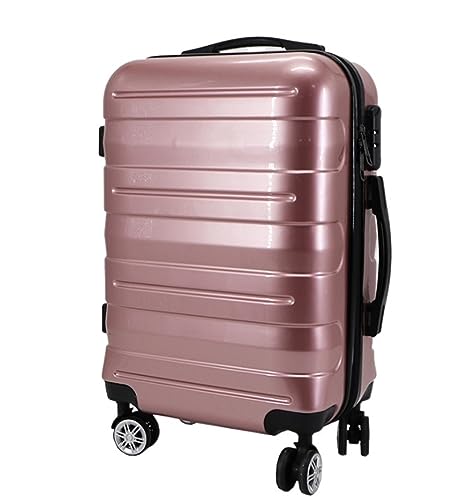 ASHSDI Koffer Reisekoffer Trolley Aufgegebenes Hardside-Gepäck Mit 4 Spinnerrädern, Leichter Koffer Für Männer Und Frauen Boardcase Handgepäck (Color : Rose Gold, Size : 20inch) von ASHSDI