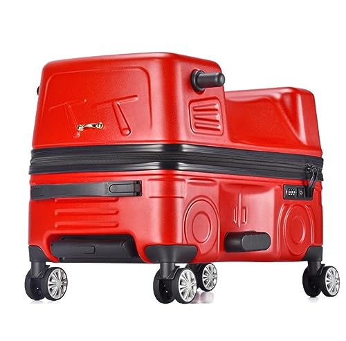 ASHSDI Koffer Reisekoffer Trolley Kreative Reitkoffer Tragbares Gepäck Jungen Und Mädchen Reisen Harter Koffer Boardcase Handgepäck (Color : Rood, Size : 20inch) von ASHSDI