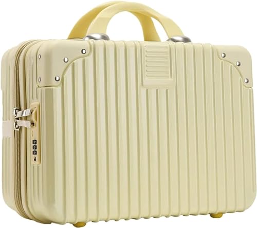 ASHSDI Koffer Reisekoffer Trolley Make-up-Reisekoffer, Hartschalen-Kosmetikkoffer, Tragbarer ABS-Kosmetikkoffer, Handgepäckkoffer Für Damen Boardcase Handgepäck (Color : C, Size : 14inch) von ASHSDI