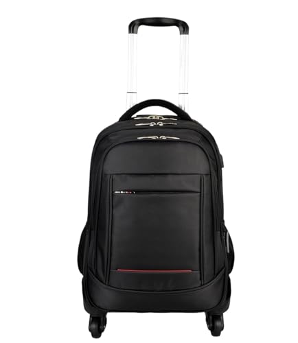 ASHSDI Koffer Reisekoffer Trolley Multifunktionaler, Leichter Nachtkoffer Mit Rollen Für Männer, Frauen Und Erwachsene Boardcase Handgepäck (Color : Black, Size : 20in) von ASHSDI