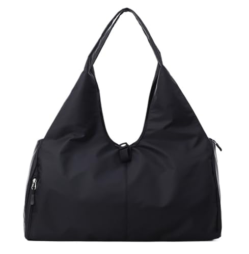 Reisetasche Sporttasche 18-Zoll-Reisetasche Für Damen, Handgepäck-Reisetasche Für Den Wochenendausflug Mit Schuhfach Kliniktasche Geburt (Color : Black, Size : 48 * 21 * 25cm) von ASHSDI