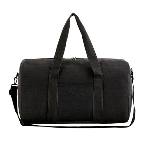 Reisetasche Sporttasche Faltbare Handgepäcktasche Aus Segeltuch, Reisetasche, Verstaubare Gepäcktasche Für Damen Und Herren Kliniktasche Geburt (Color : Black, Size : 63 * 30 * 33cm) von ASHSDI