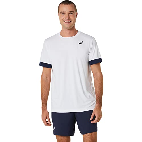 ASICS 2041A255-102 Men Court SS TOP T-Shirt Men's Brilliantes Weiß/Mitternacht XL von ASICS