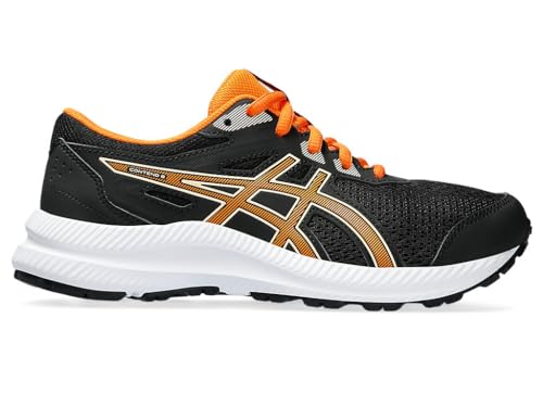 ASICS Contend 8 GS Sneaker, Black/Bright ORANGE, 32.5 EU von ASICS