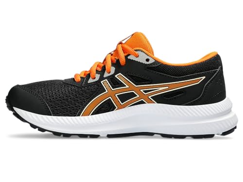 ASICS Contend 8 GS Sneaker, Black/Bright ORANGE, 34.5 EU von ASICS