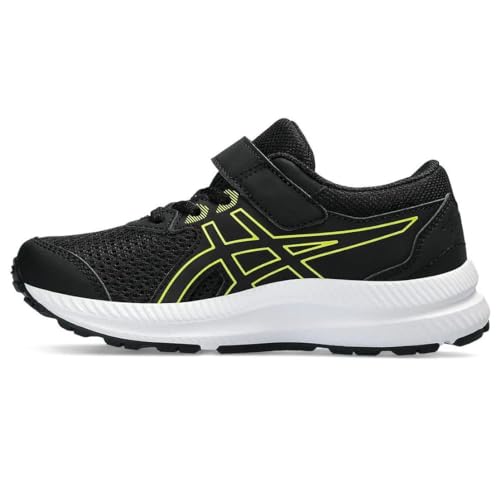 ASICS Contend 8 Ps Sneaker, Black/Bright Yellow, 32.5 EU von ASICS