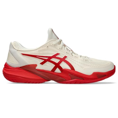 ASICS Court FlyteFoam 3 Novak Tennisschuh für Herren, Cremefarben/klassisches Rot, 42.5 EU von ASICS