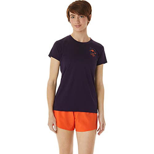 ASICS Damen Fujitrail Logo Shortsleeve Top Laufbekleidung T-Shirt Lila - Orange Xs von ASICS