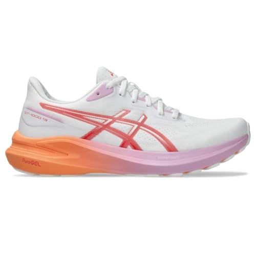 ASICS Damen GT-1000 13 Laufschuhe, Weiß/Korallenriff, 39.5 EU von ASICS