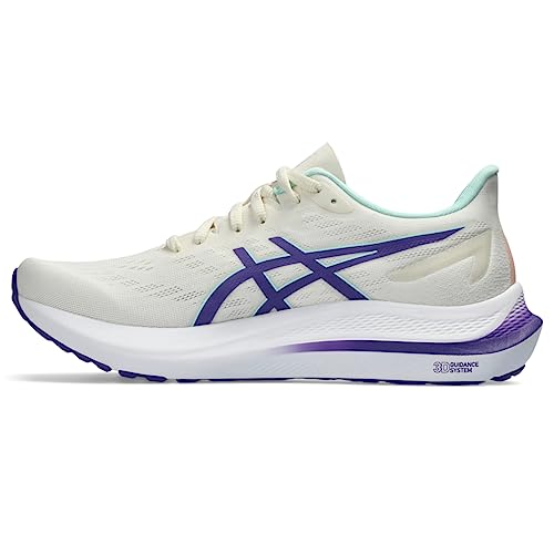 ASICS Damen GT-2000 12 Laufschuhe, Cremefarben/Violett, 41.5 EU von ASICS